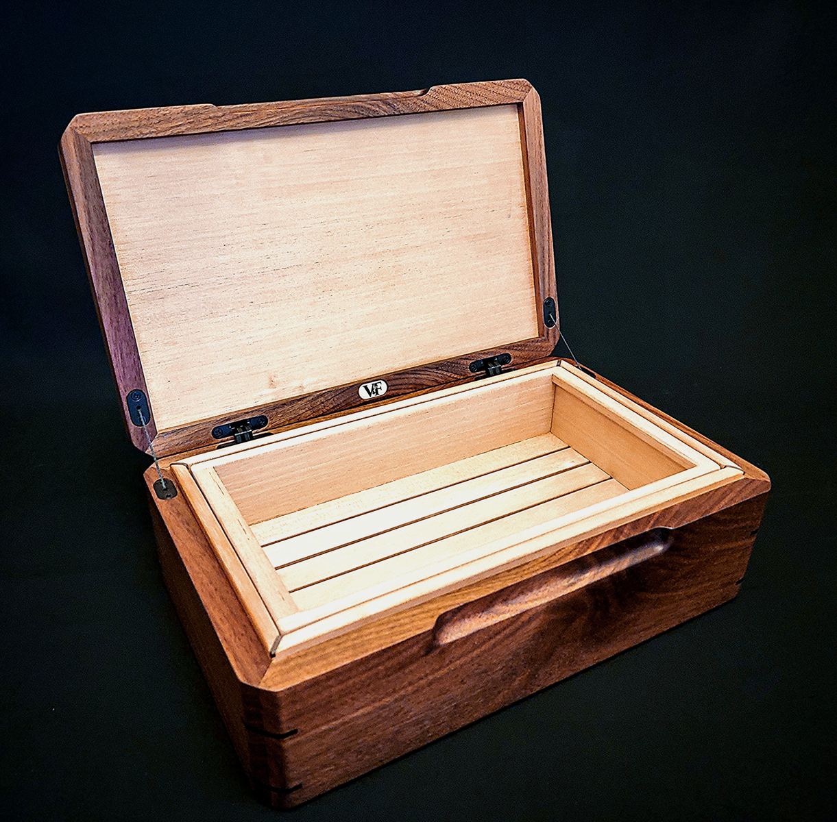 Interior view of the humidor
